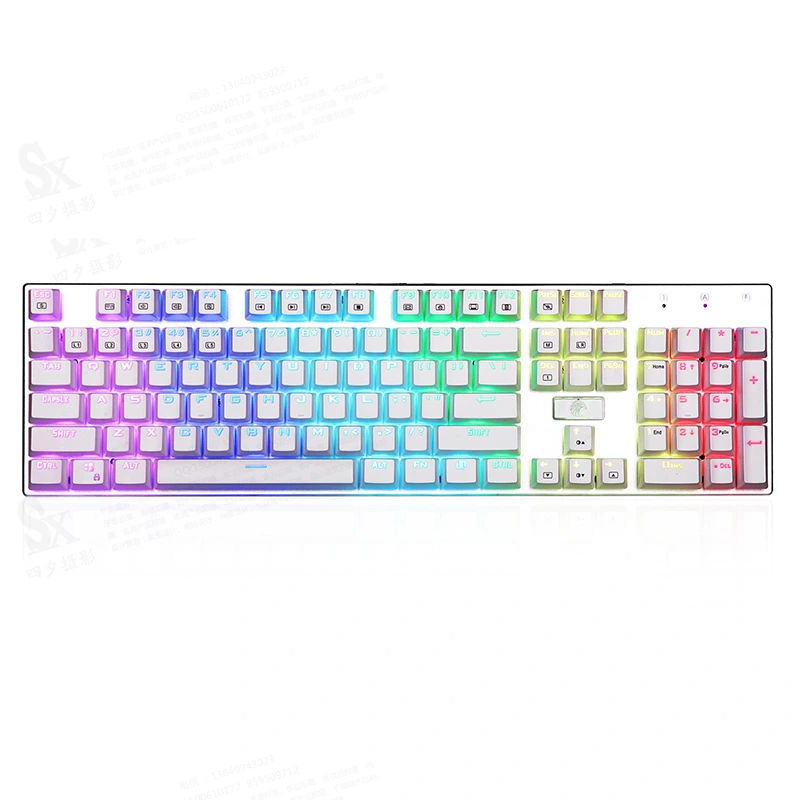 104 toetsen RGB mechanisch gamingtoetsenbord USB bedraad