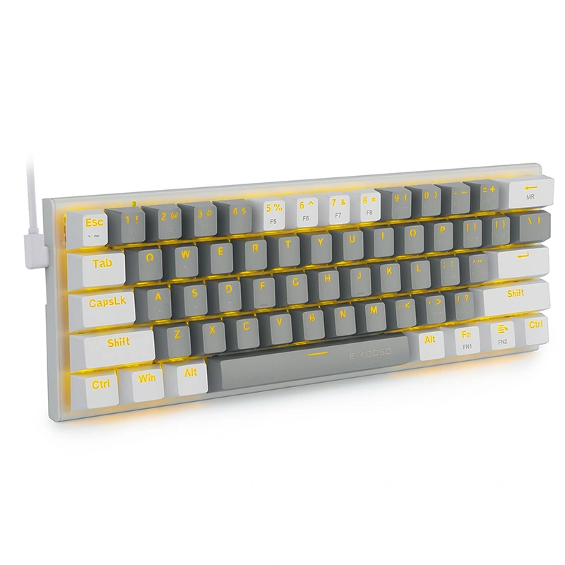61 sleutel 60% bedraad LED -mechanisch gametoetsenbord