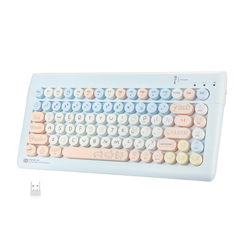 Draadloze toetsenborden met 84 toetsen, Bluetooth en 2,4GHz-typemachine
