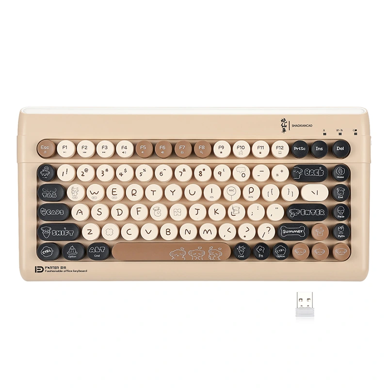84 toetsen draadloze Bluetooth-toetsenborden 2,4 GHz typemachine