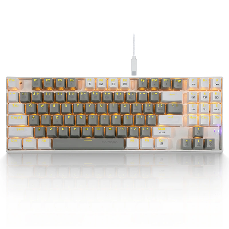 89 toetsen LED Bedraad gaming mechanisch toetsenbord