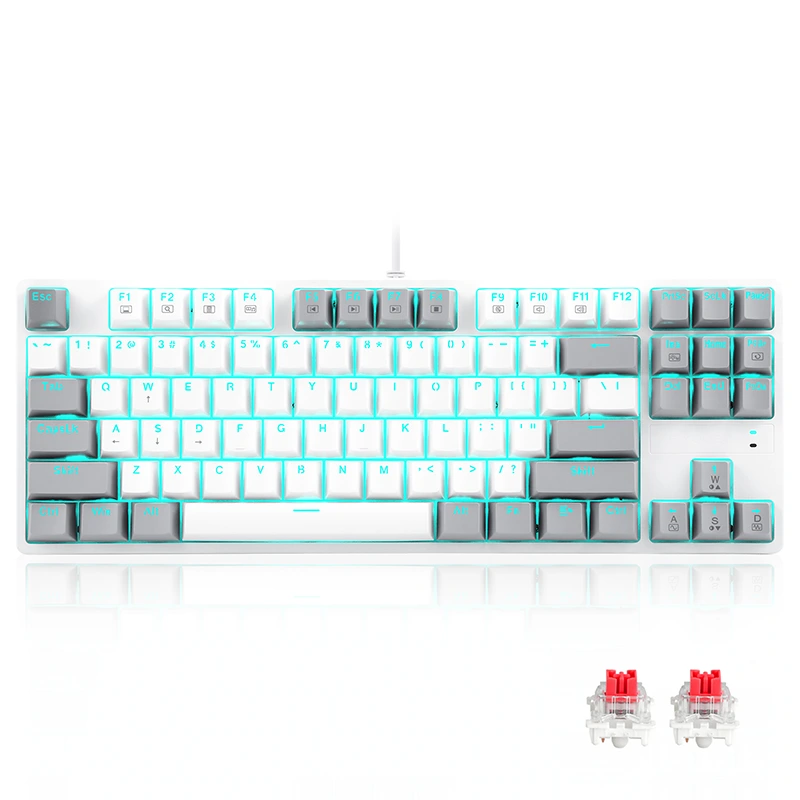 LED 87 toetsen bedraad mechanisch gamingtoetsenbord