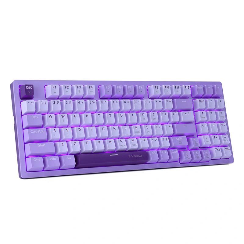 Mechanisch gamingtoetsenbord 94 toetsen Bedraad led
