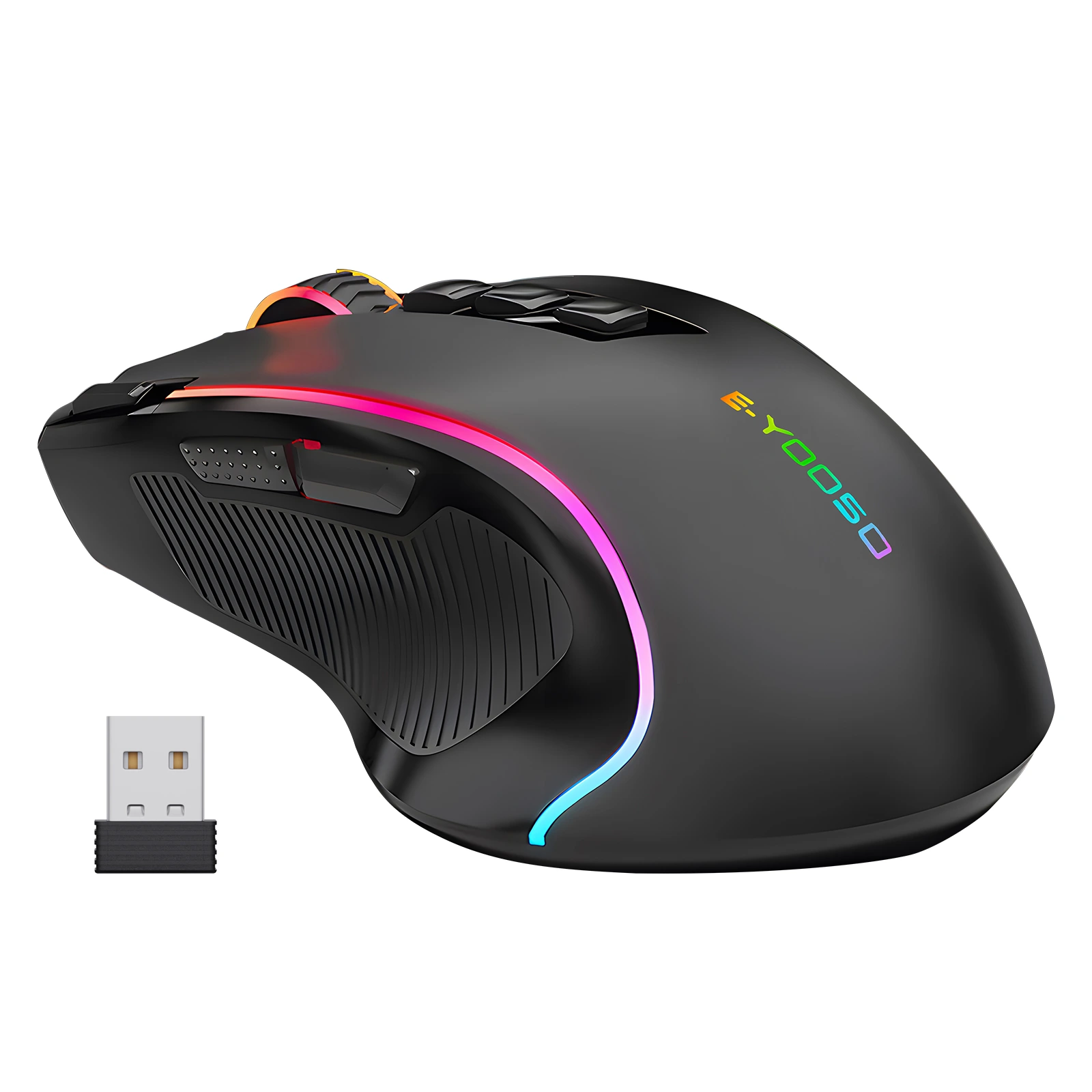 Draadloze gaming muis RGB 9 programmeerbare knoppen